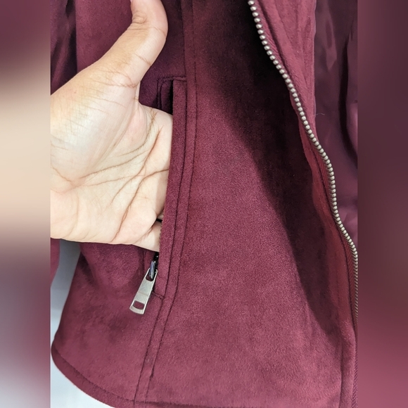Coalition LA Burgundy Soft Moto Jacket NWOT - Picture 6 of 11